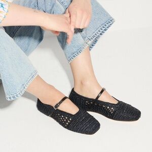 Frēda Salvador Jules Mary Jane - Black Raffia